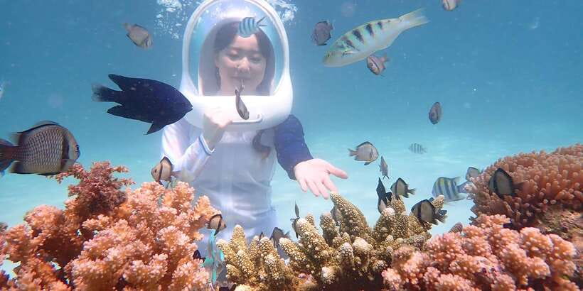 Boracay: Helmet Diving Experience with Photos and Videos - The safety briefing and first descent