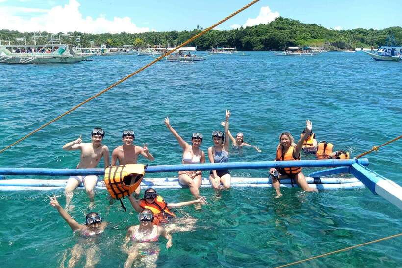 Boracay: Island Hopping with Crystal Kayak & Helmet Diving - Meeting at Station 1 and setting out
