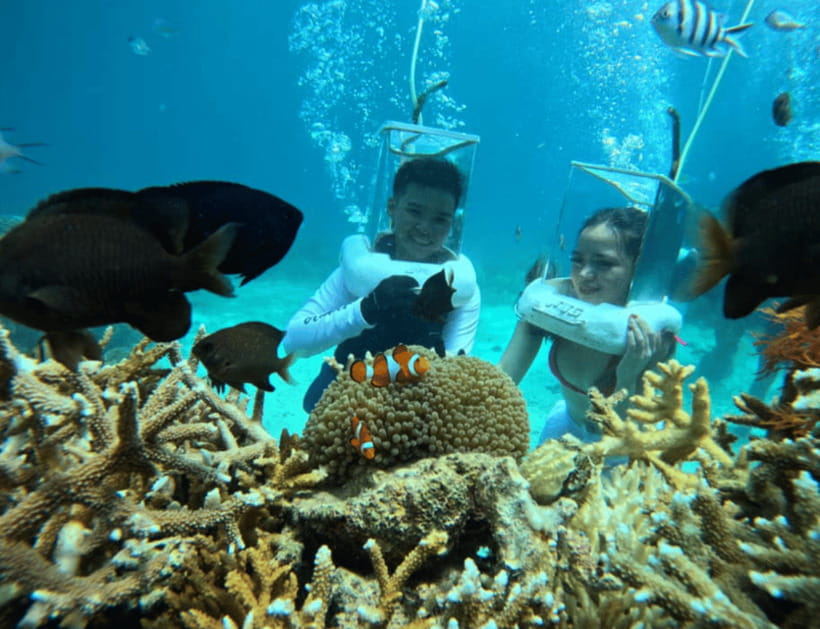 Boracay: Island Hopping with Lunch, Helmet Diving & ATV - Tambisaan Beach: the 90-minute lunch break