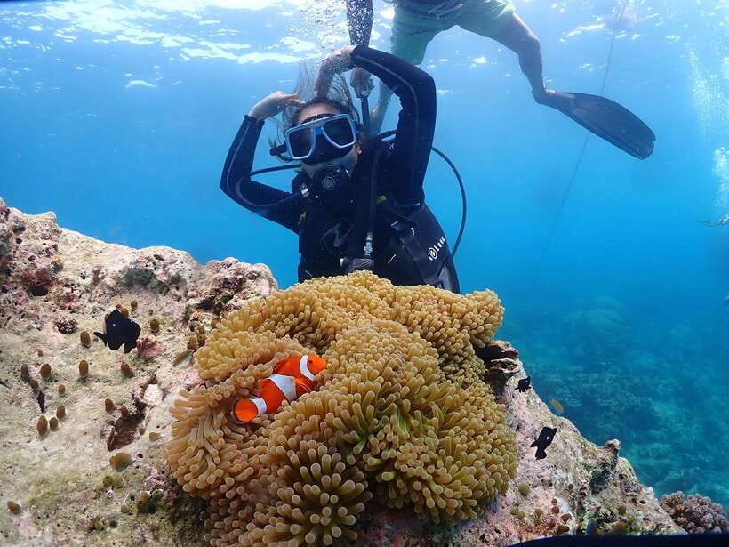 Discover Scuba Diving in Boracay - Entering the water with an instructor beside you