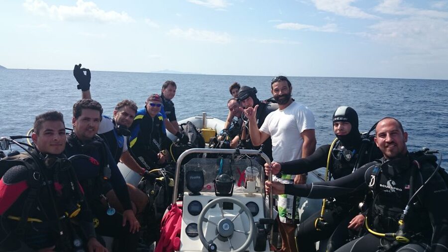 From Athens: Scuba Diving at the Blue Hole - Entering the man-made-looking Blue Hole