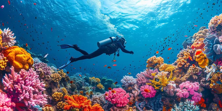 From Sharm: Ras Muhammed & White Island By Boat & intro Dive - The first swim stop at Ras Mohammed