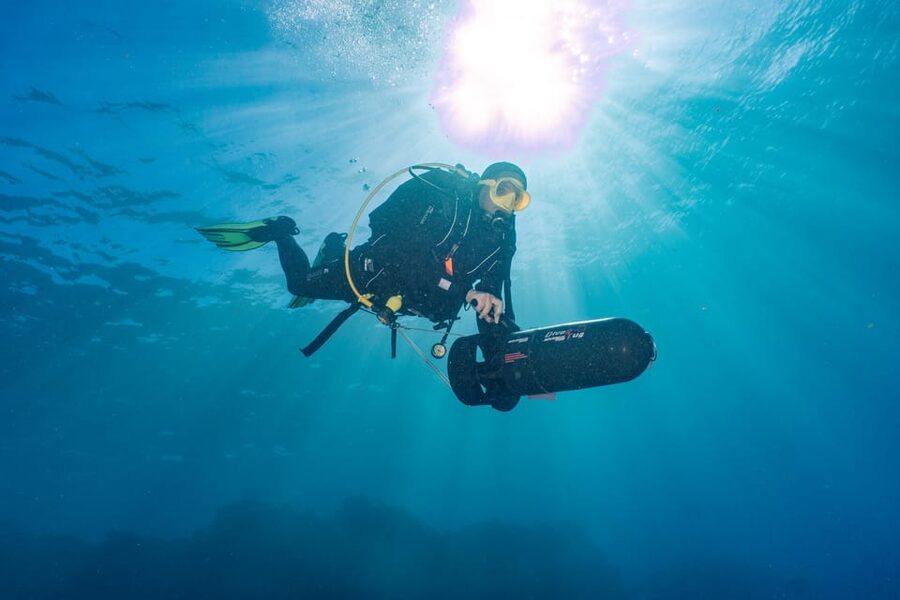Funchal: DPV- Scooter Dive Adventure - The Funchal house reef from the water