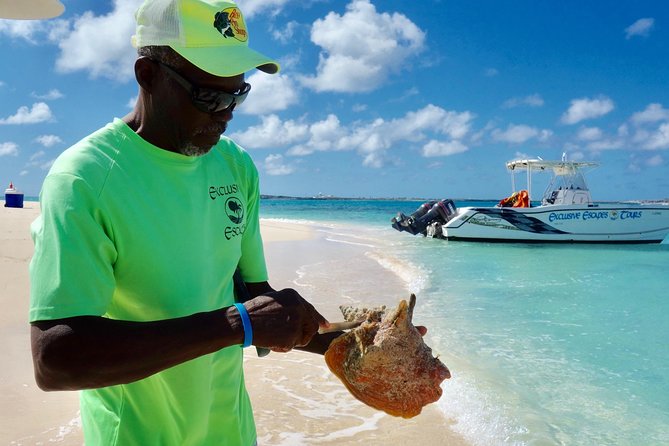 Gibbs Cay Stingray and Conch Dive Adventure - Watching conch come up from the sea