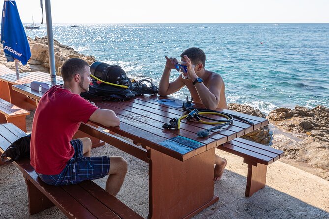 Intro Dive in Dubrovnik - Making the shore entry at a six-meter limit