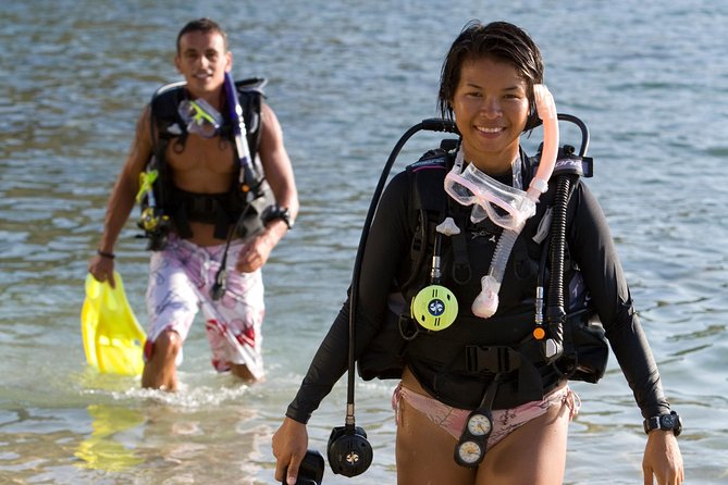 Open water scuba certifiication course with beach dives - Day one: paperwork, equipment, and pool practice