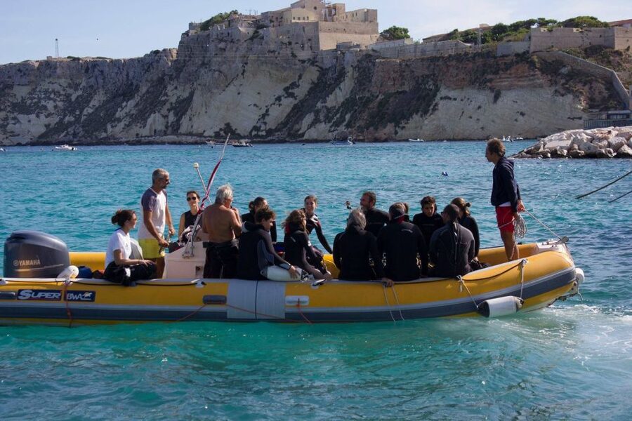 San Domino, Tremiti: try scuba, first diving experience - Breathing underwater to a depth of 12 meters