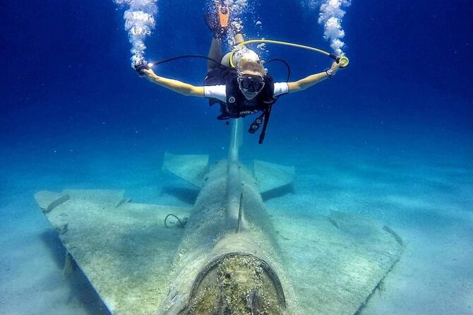 Scuba Diving in MIG-21 wreck - A fighter plane just off Drymades Beach